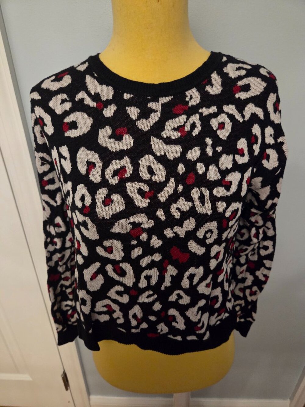BCX Animal Print Pullover Sweater
